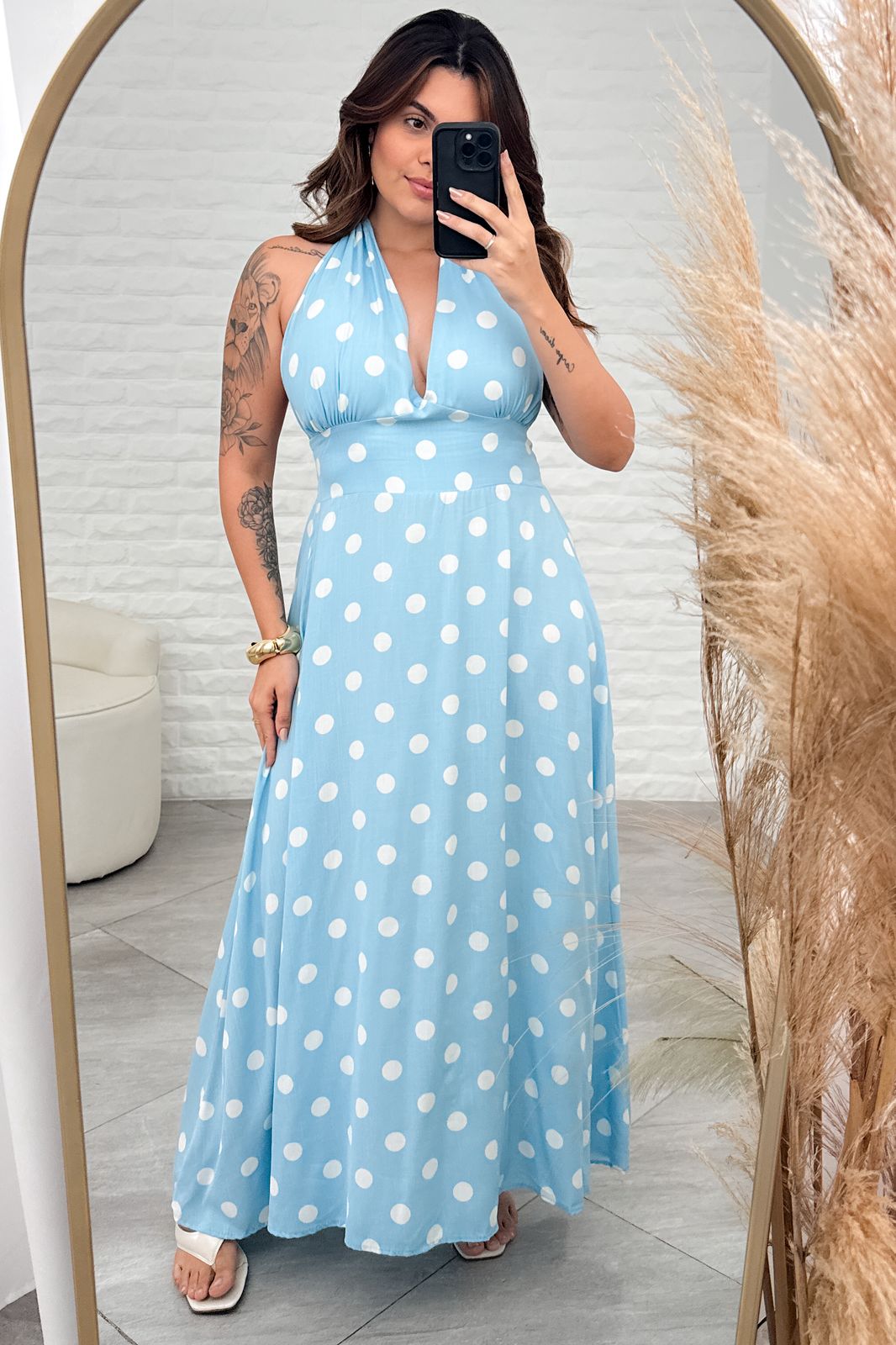 Vestido Poá Sabrina