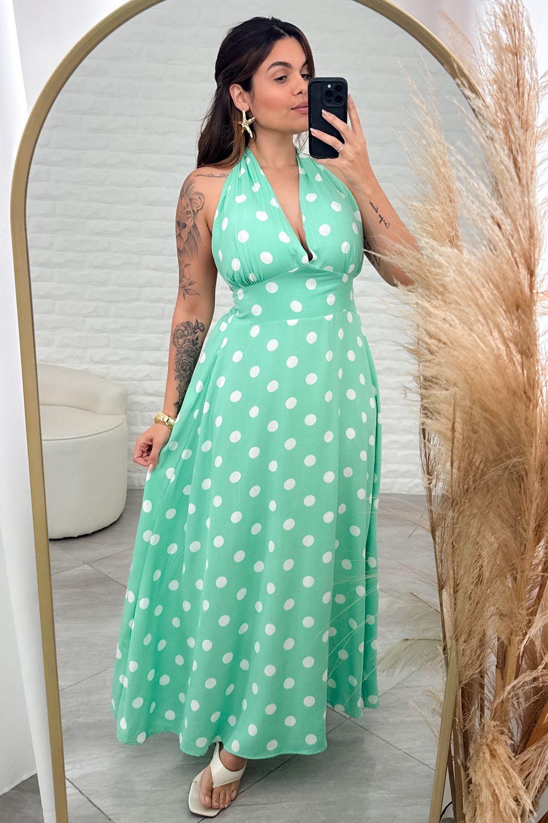 Vestido Poá Sabrina